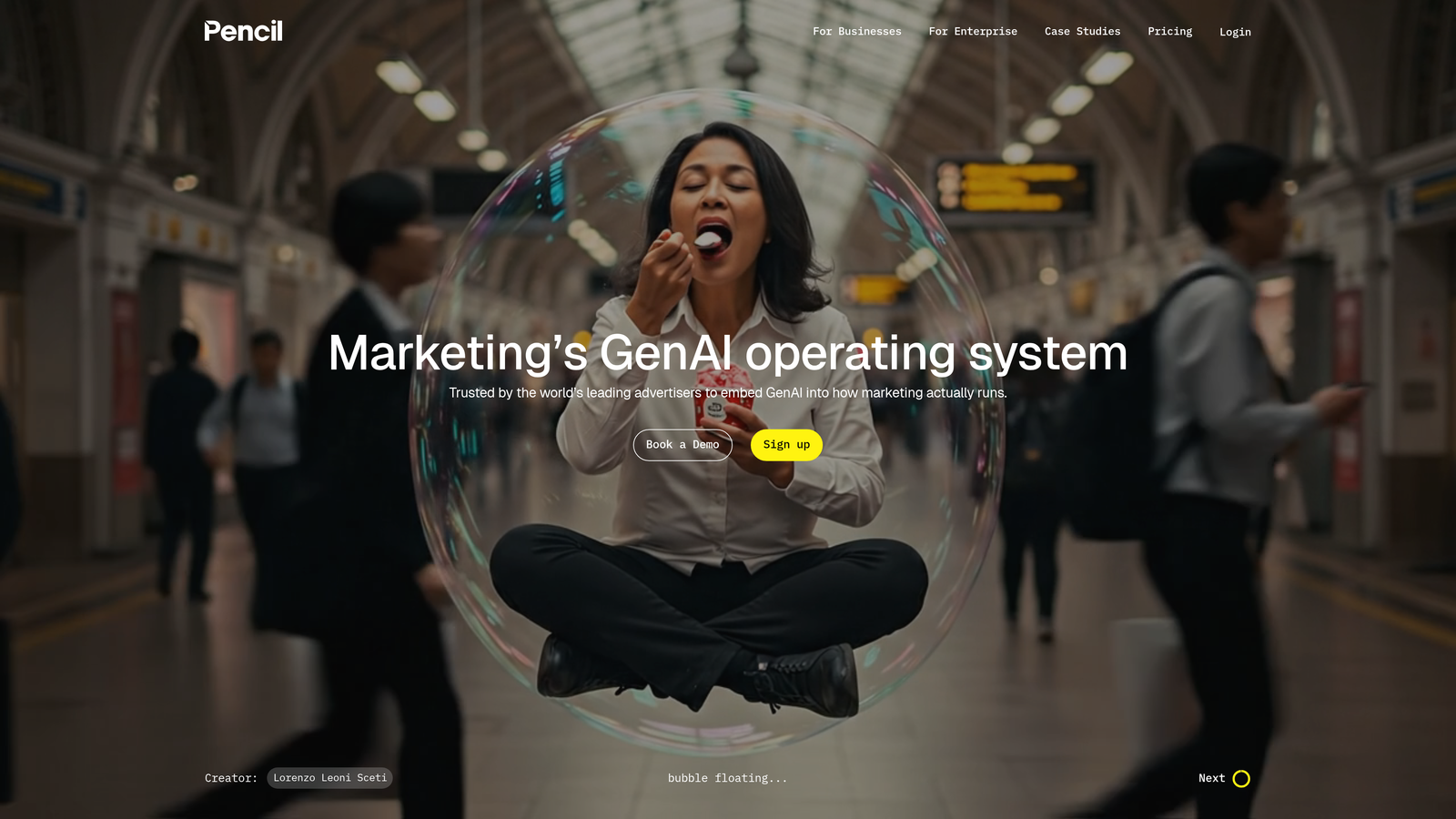 Screenshot of Pencil website