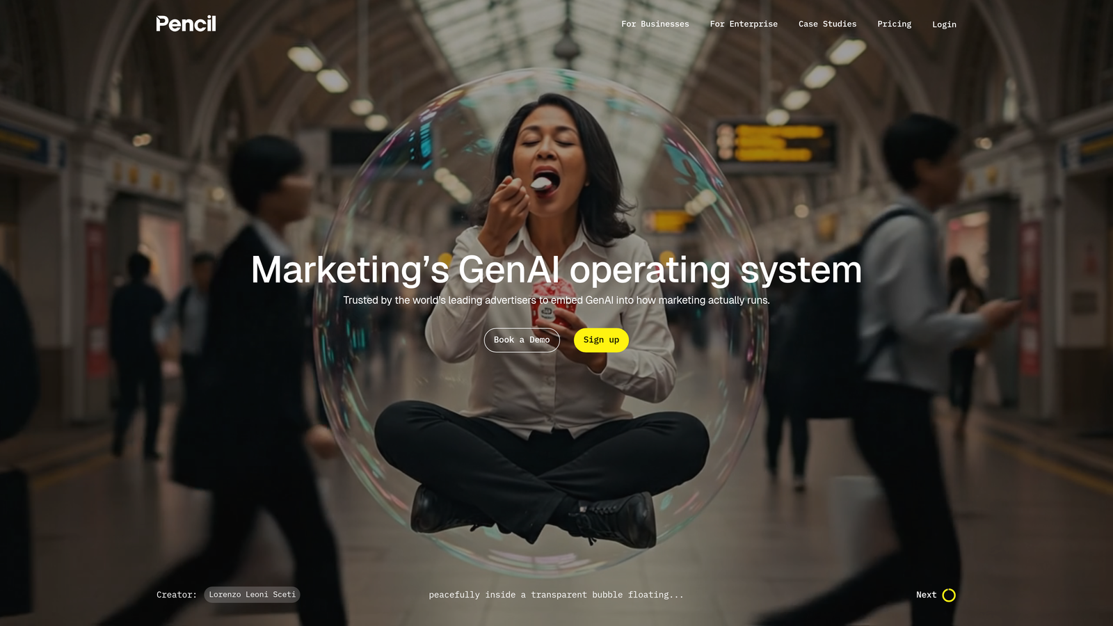 Screenshot of Pencil website