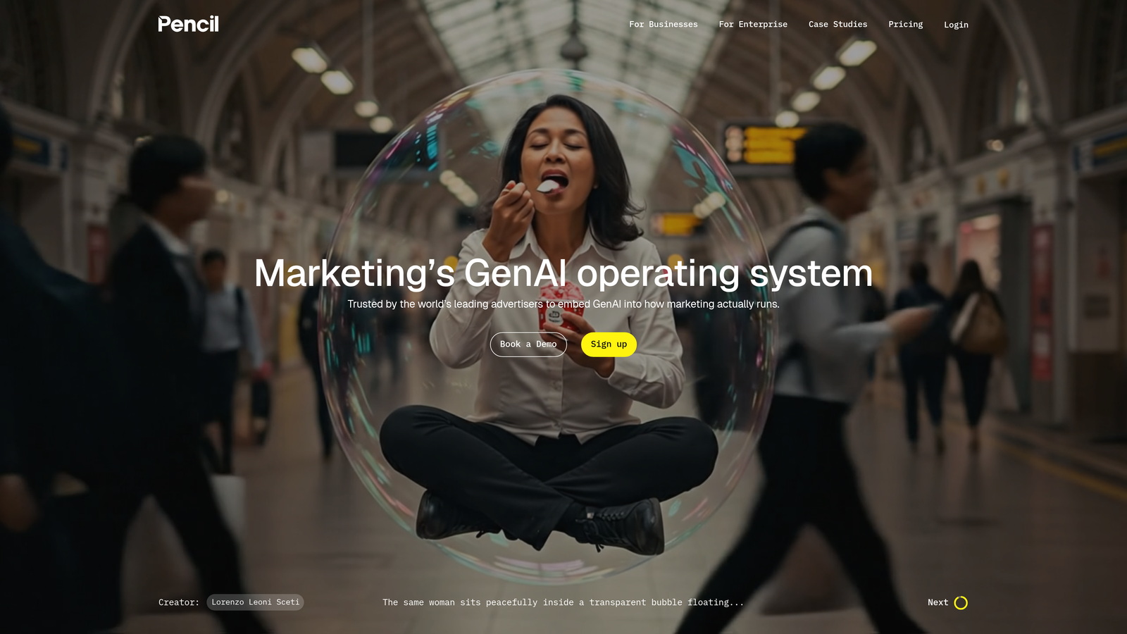 Screenshot of Pencil website