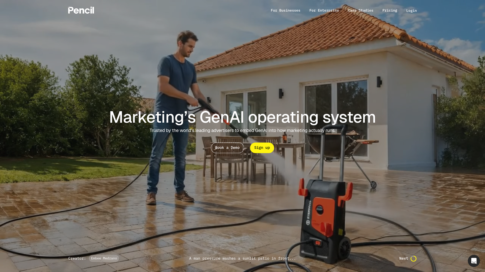 Screenshot of Pencil website