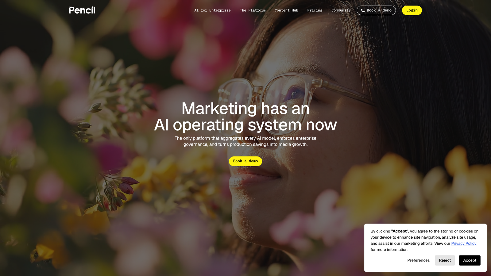 Screenshot of Pencil website