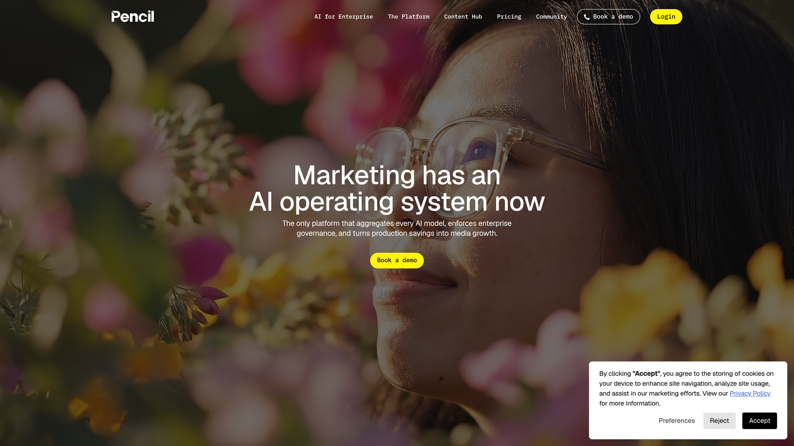 Screenshot of Pencil website