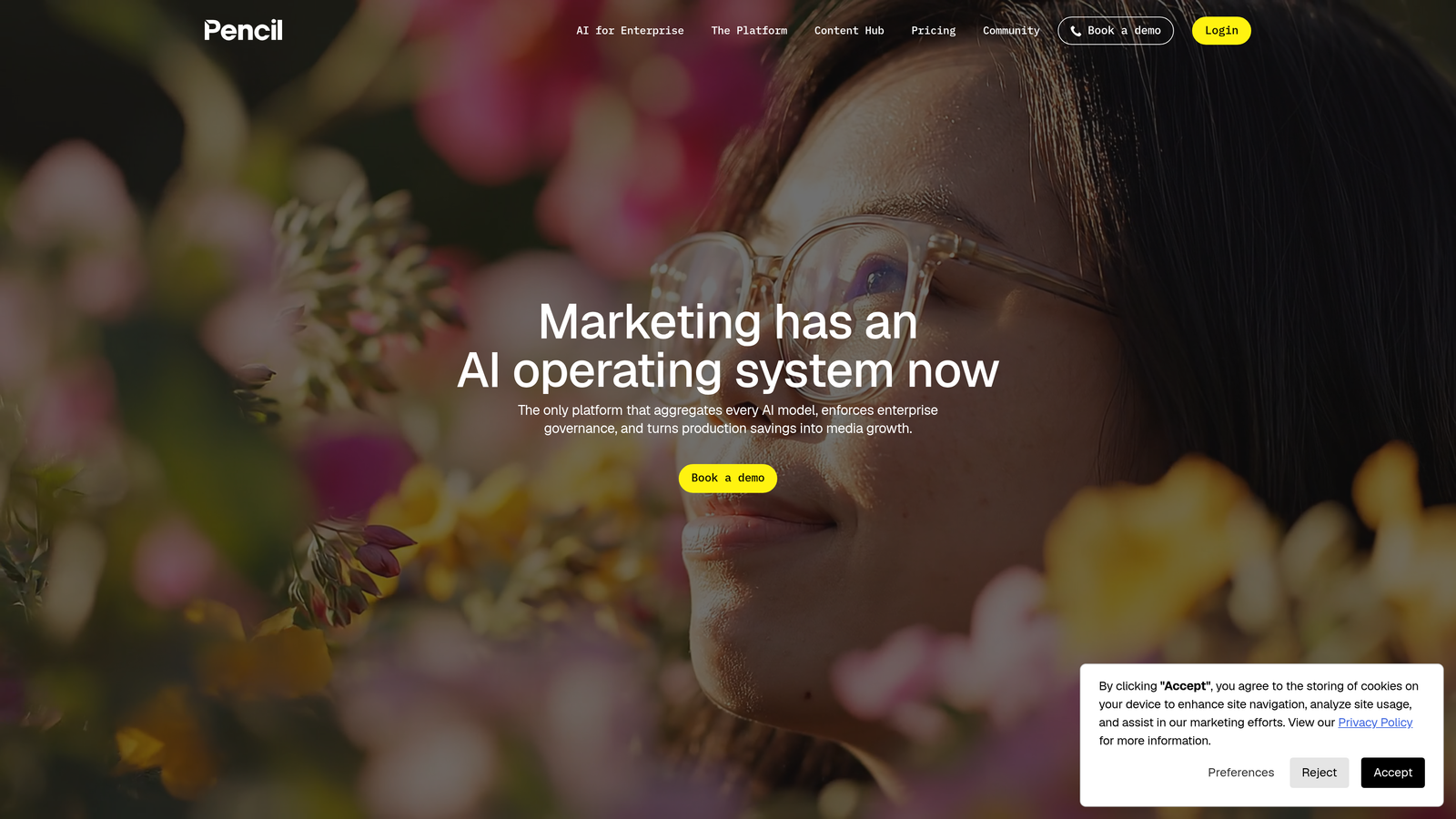 Screenshot of Pencil website