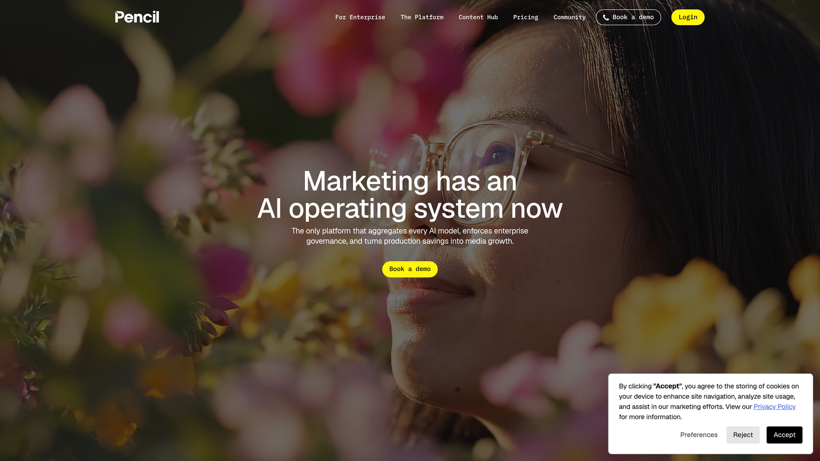 Screenshot of Pencil website