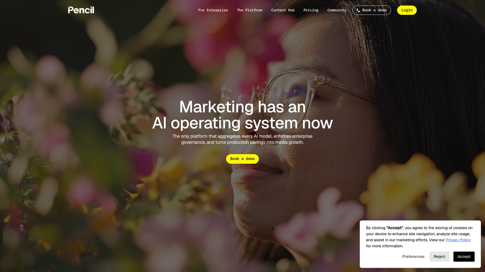 Screenshot of Pencil website