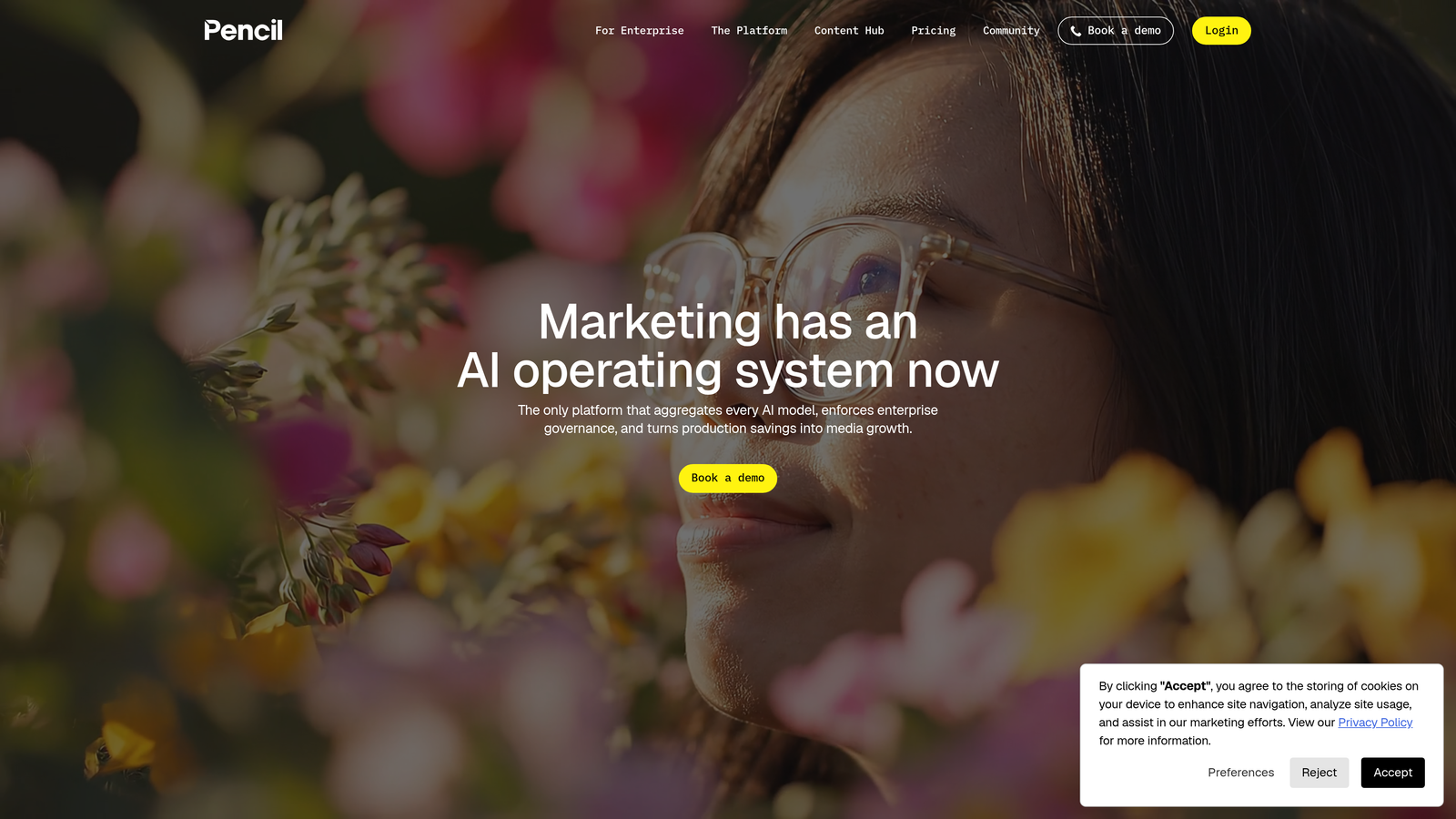 Screenshot of Pencil website