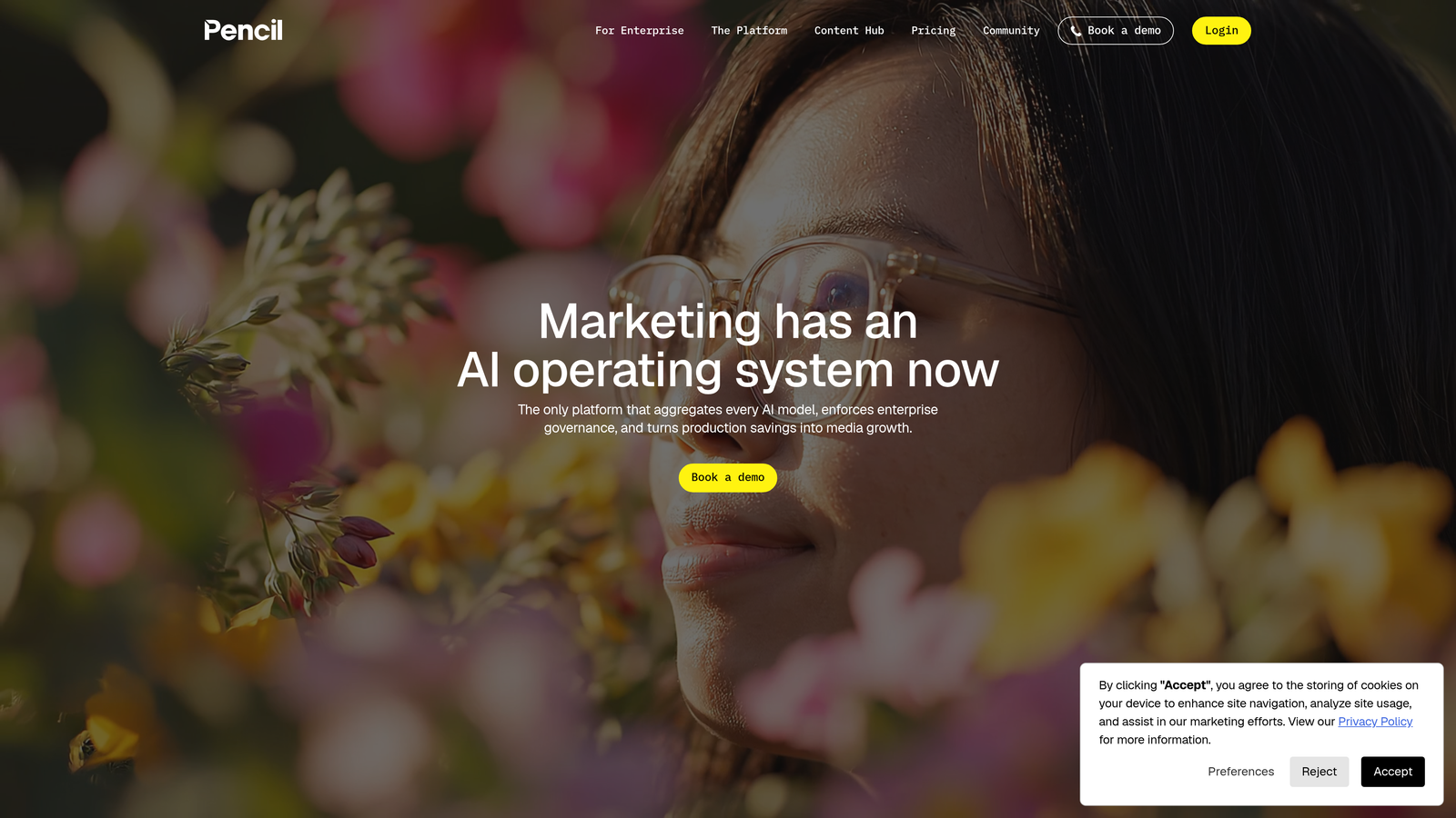 Screenshot of Pencil website