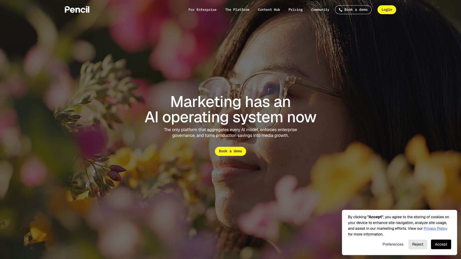 Screenshot of Pencil website