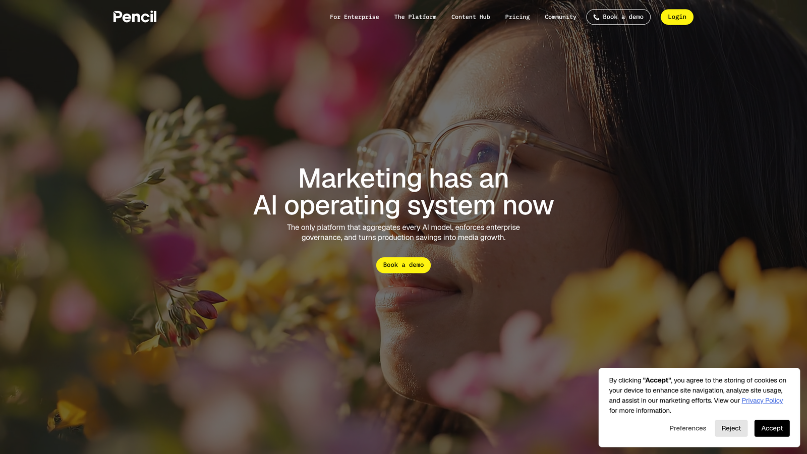 Screenshot of Pencil website