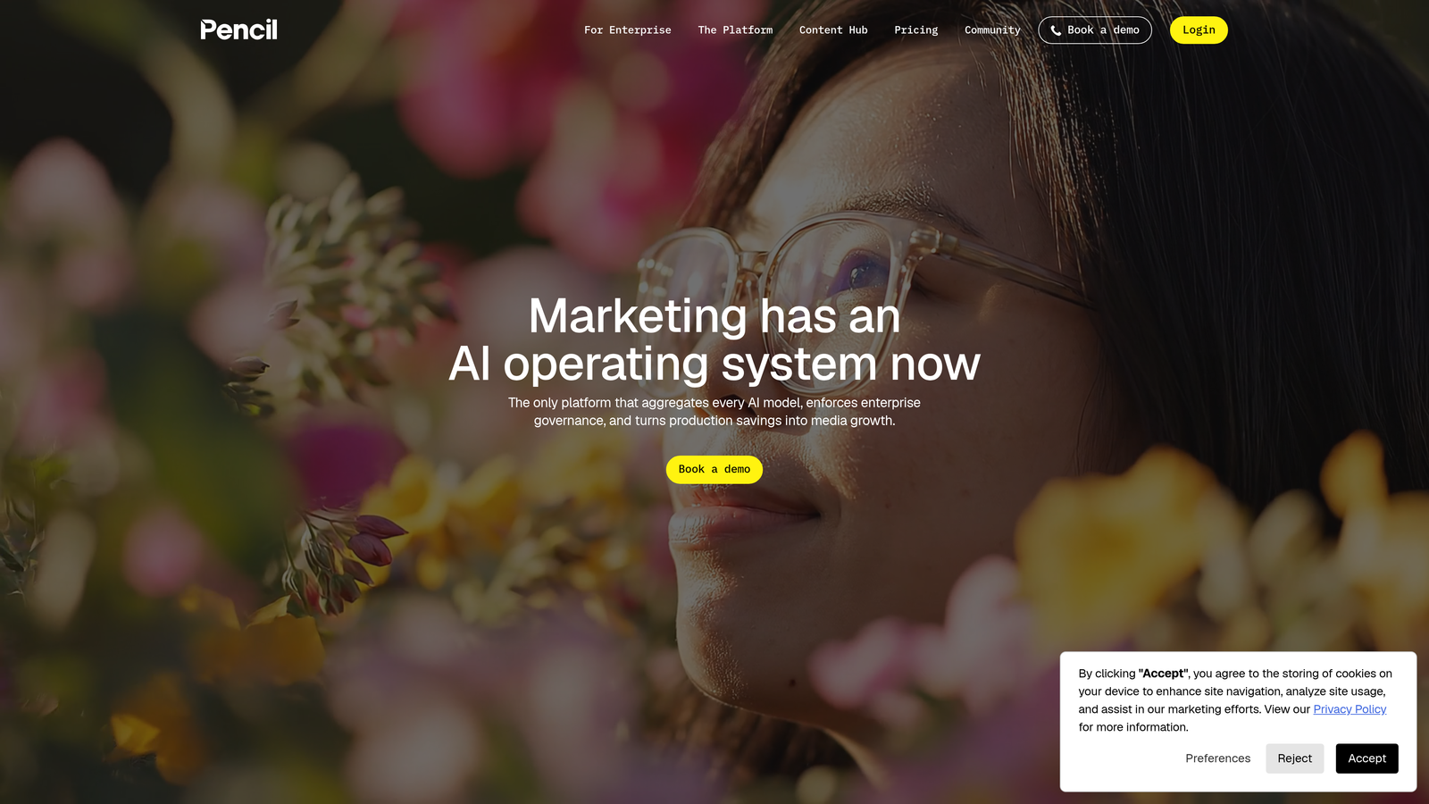 Screenshot of Pencil website
