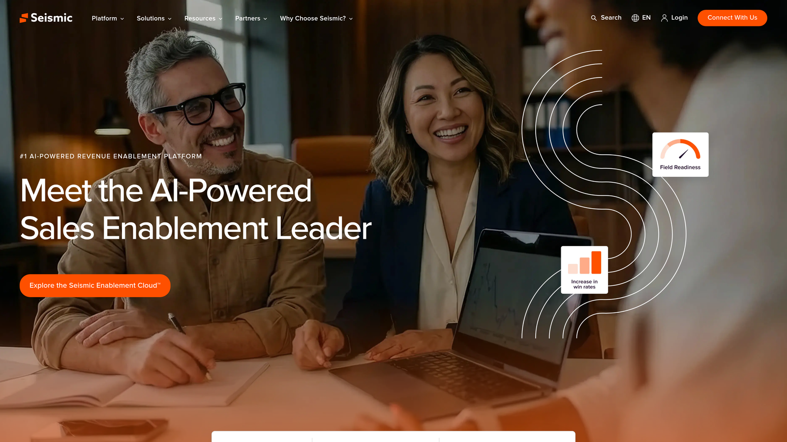 Screenshot of Percolate (Seismic) website
