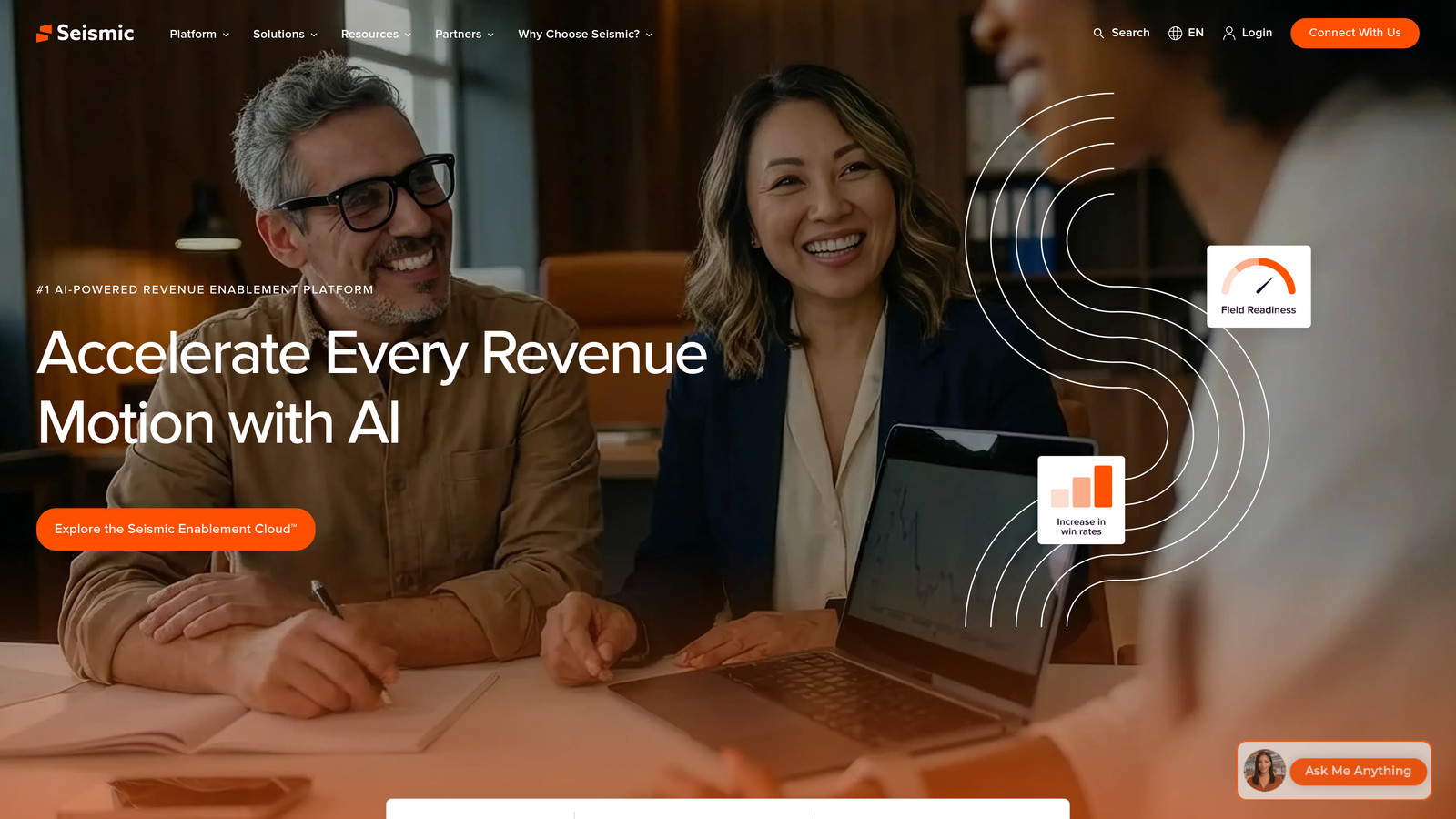 Screenshot of Percolate by Seismic website