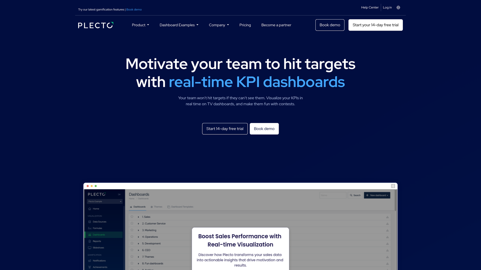 Screenshot of Plecto website