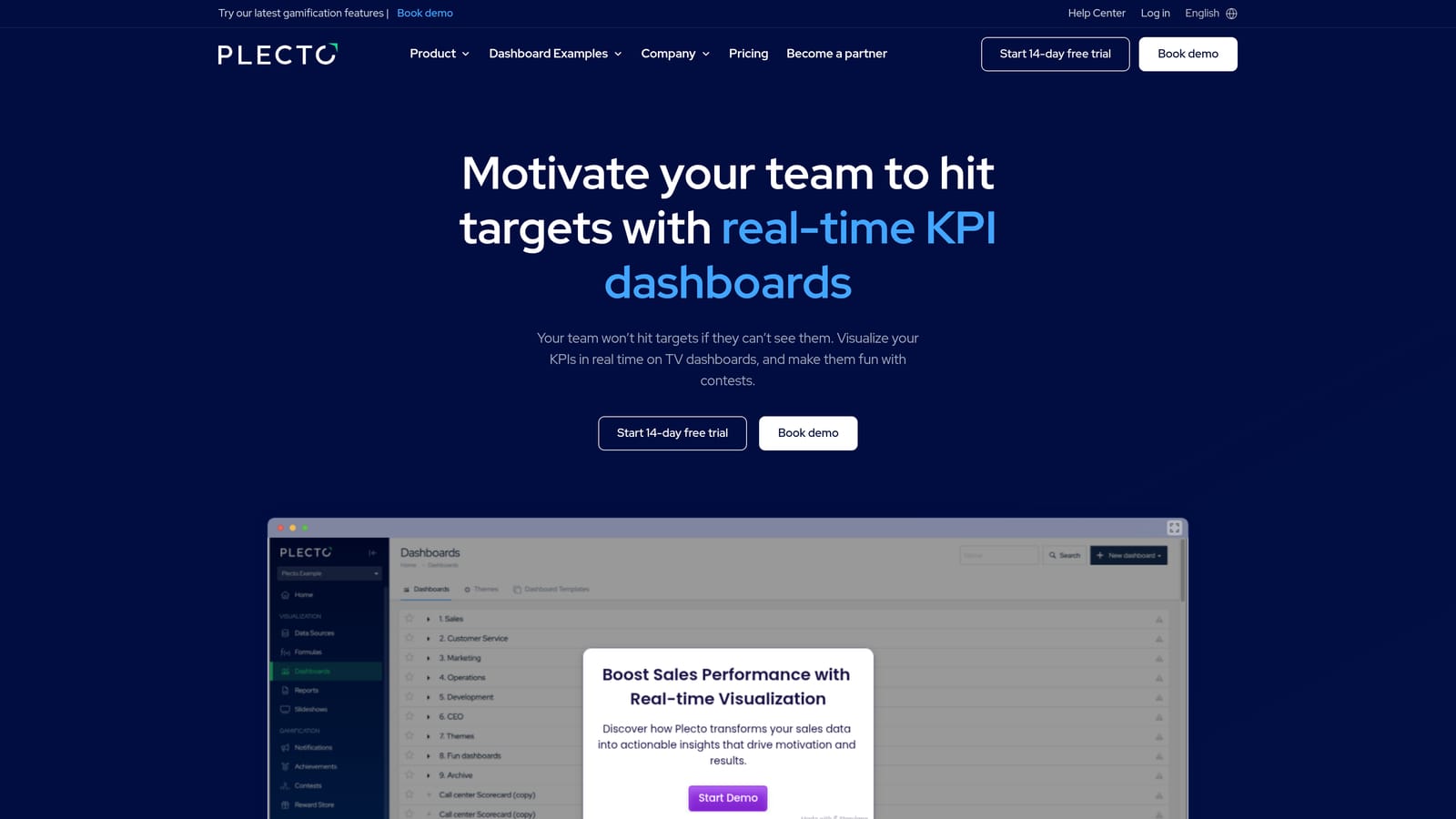 Screenshot of Plecto website