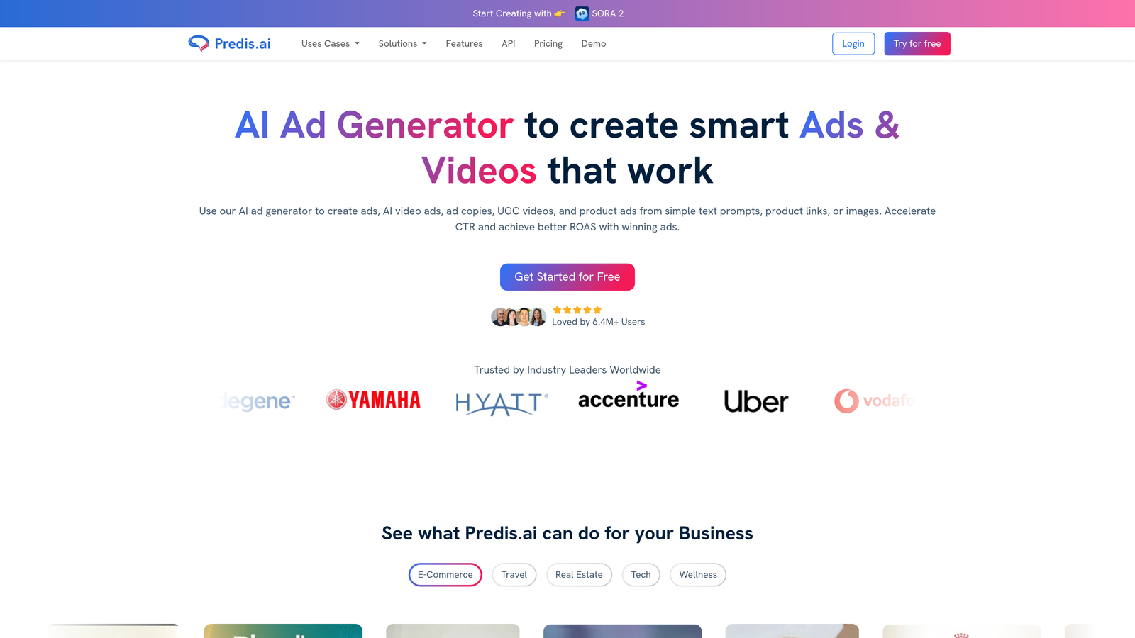 Screenshot of Predis.ai website