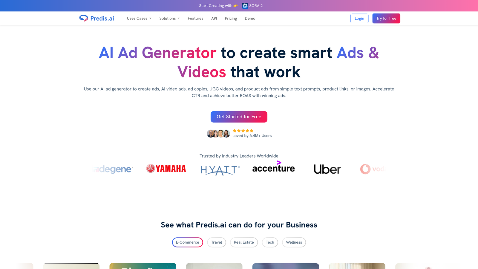 Screenshot of Predis.ai website