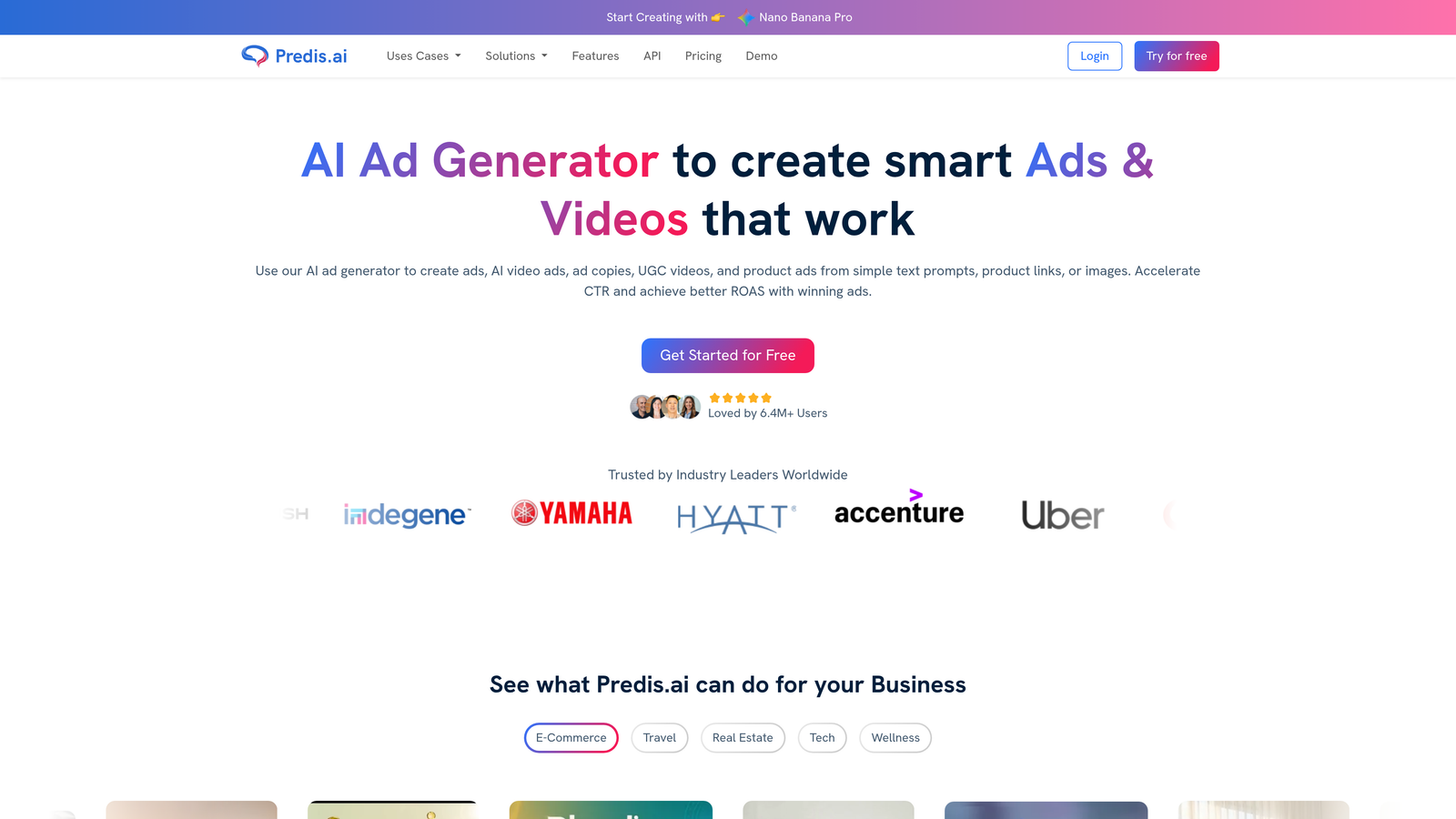 Screenshot of Predis.ai website