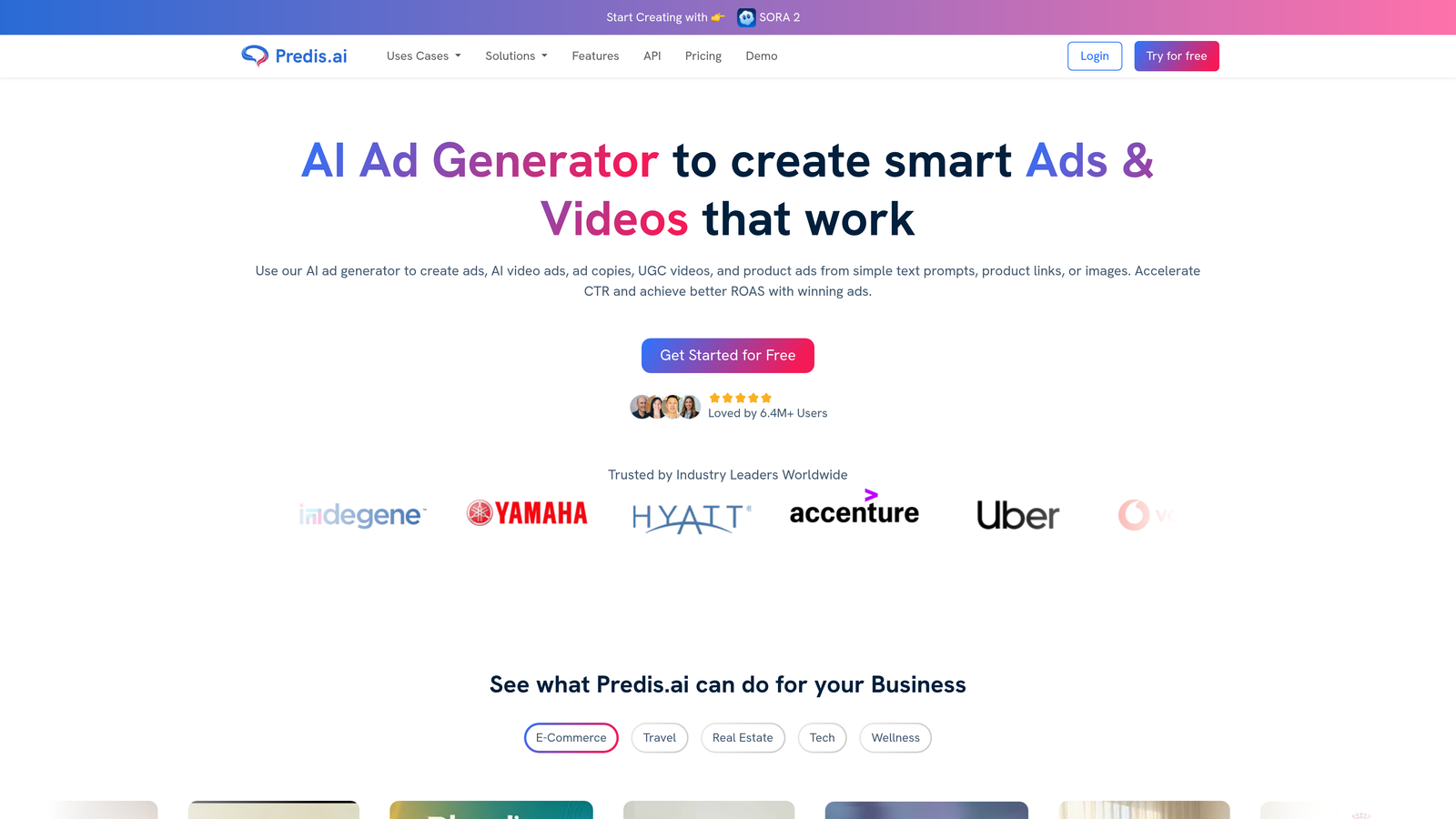 Screenshot of Predis.ai website