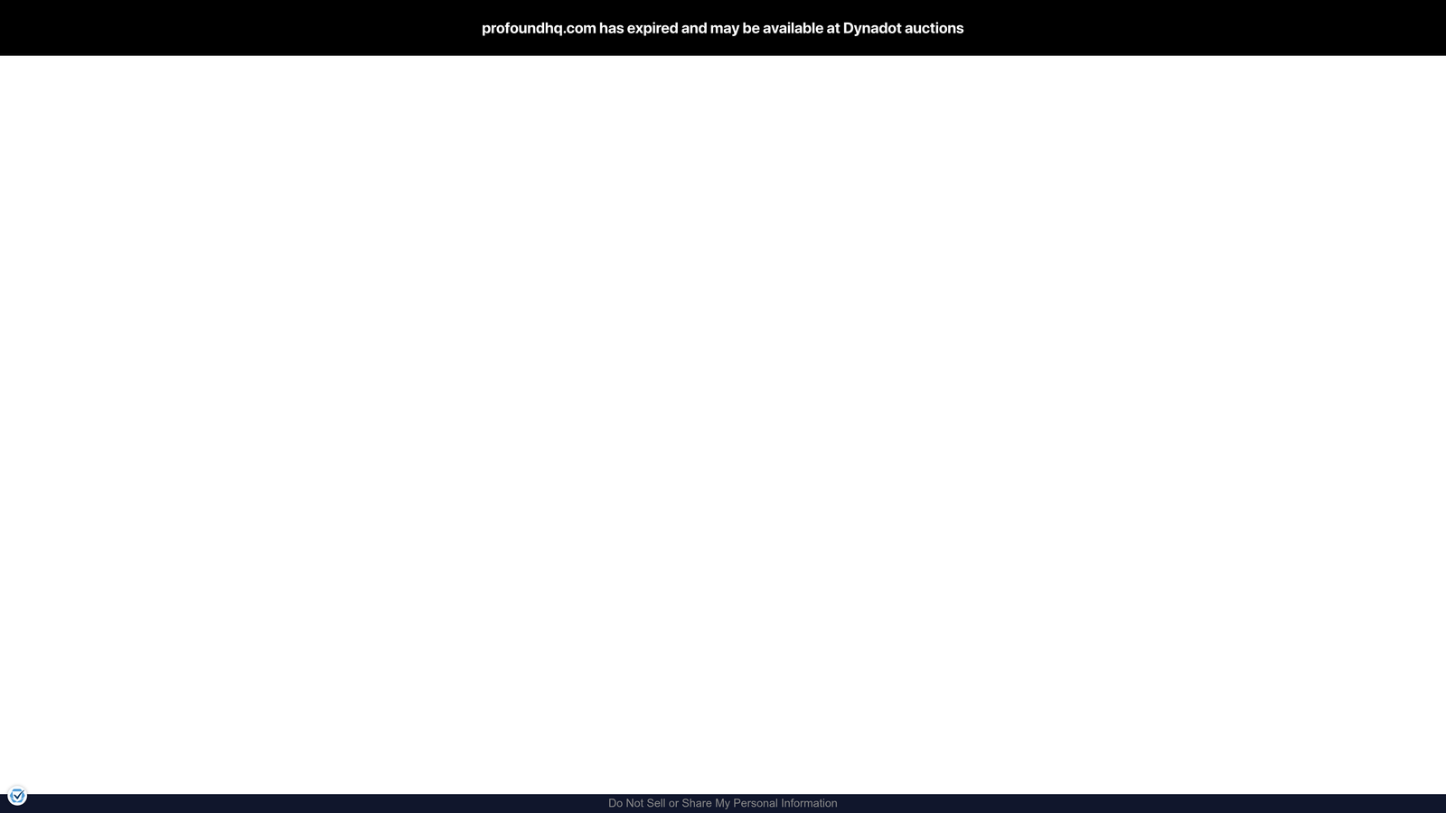 Screenshot of Profound website