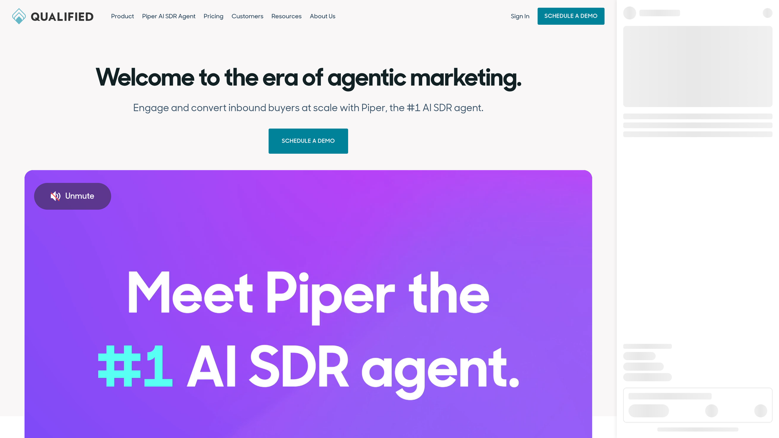 Screenshot of Qualified website