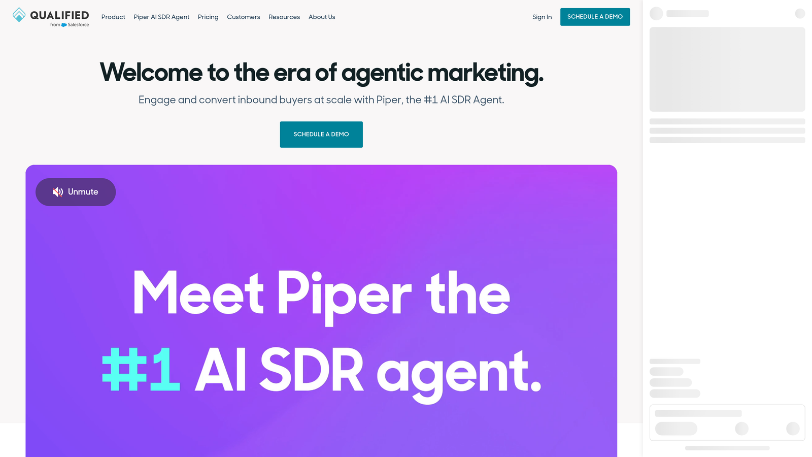 Screenshot of Qualified website