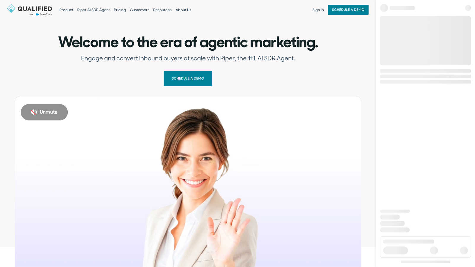 Screenshot of Qualified website