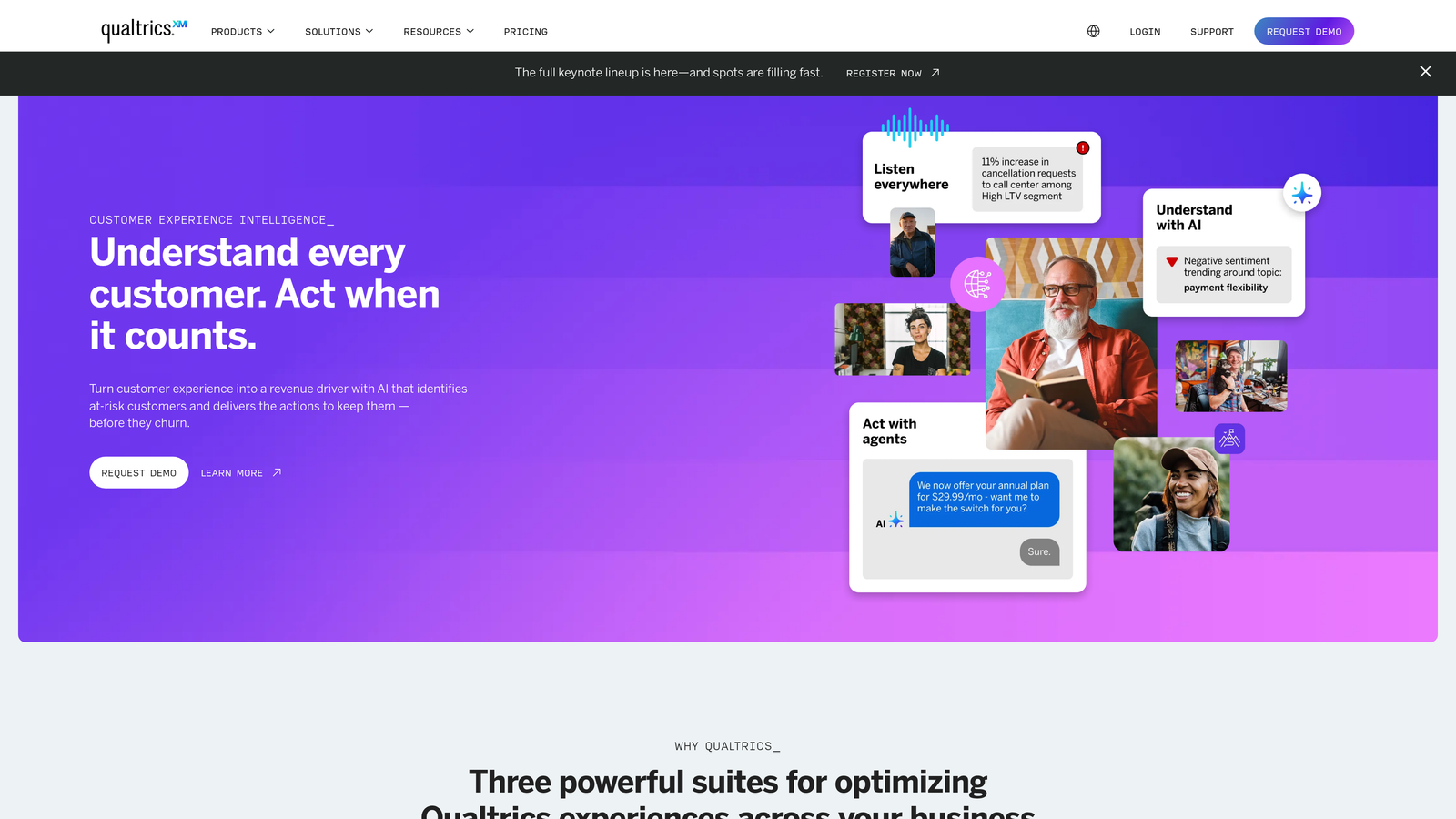 Screenshot of Qualtrics website