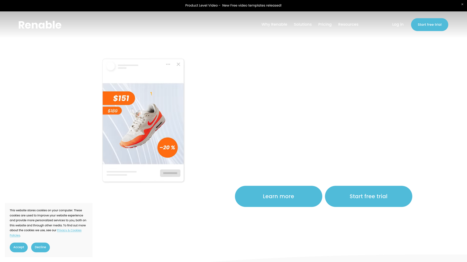 Screenshot of Re:nable website