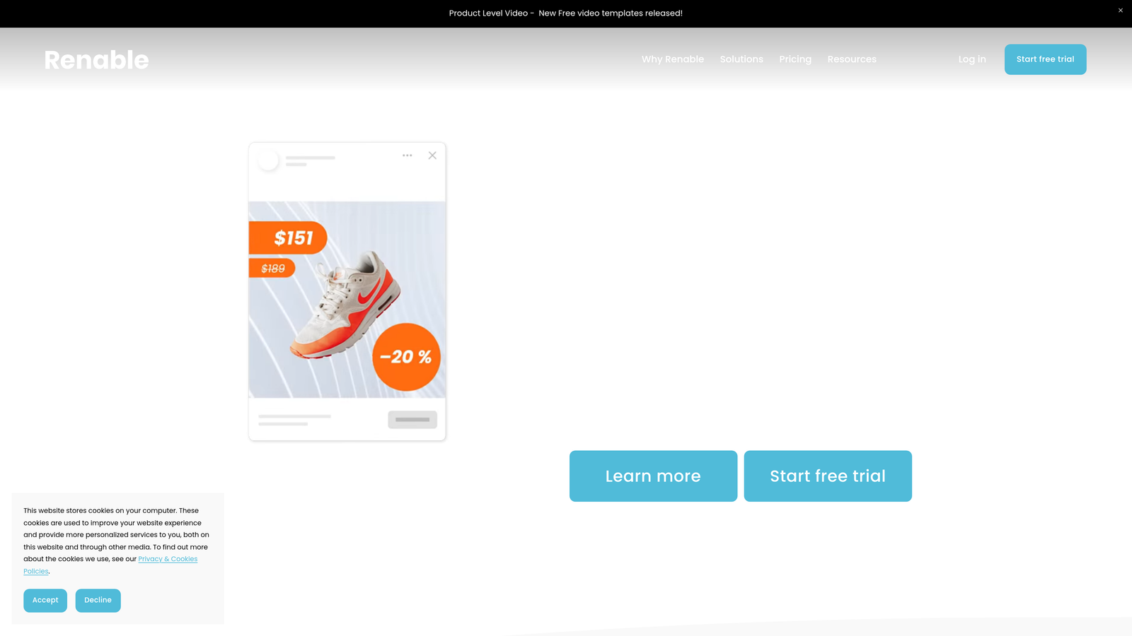 Screenshot of Re:nable website