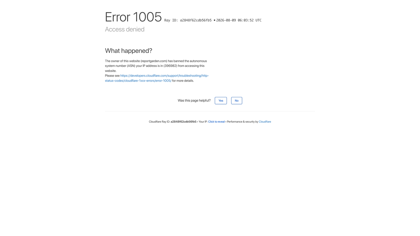 Screenshot of ReportGarden website