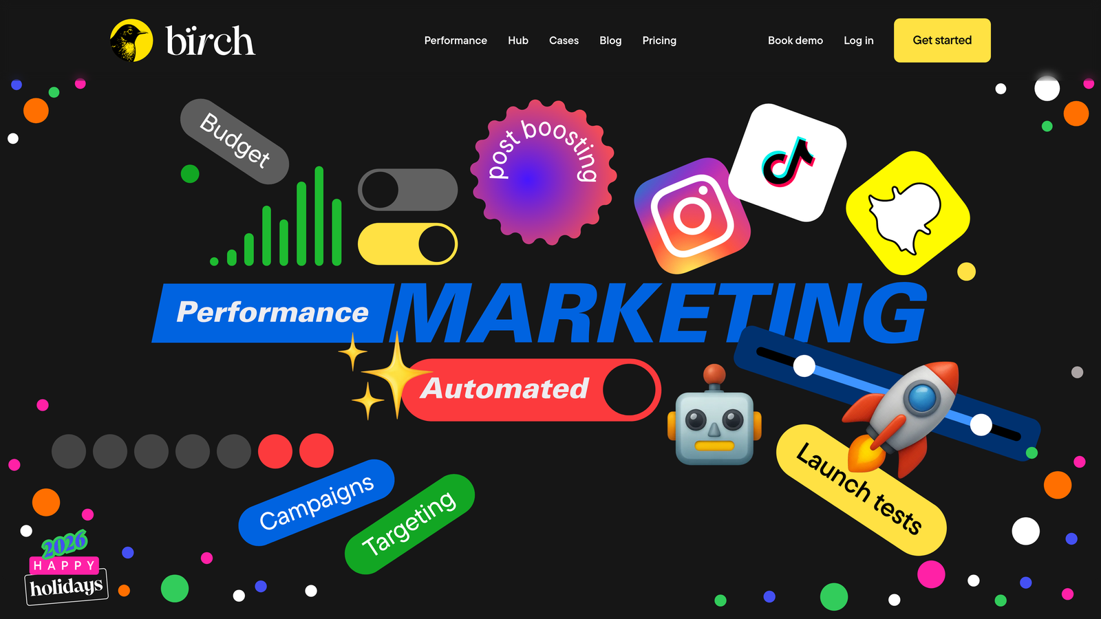 Screenshot of Revealbot website homepage