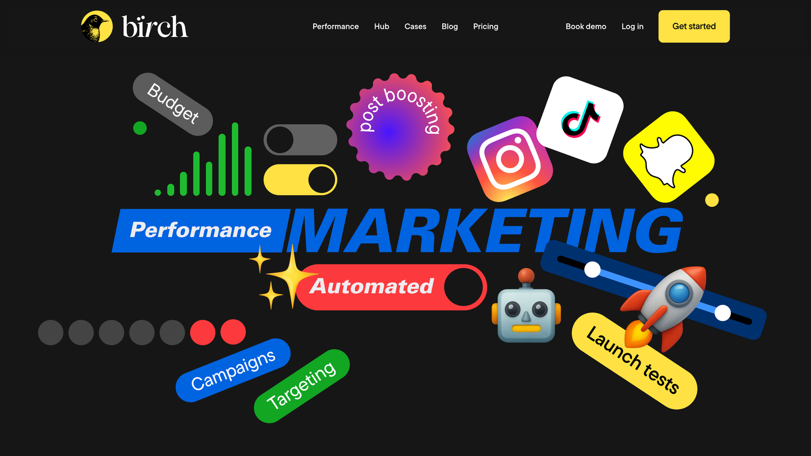 Screenshot of Revealbot website