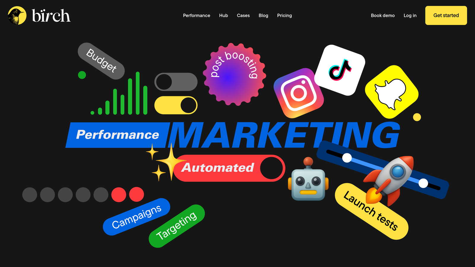 Screenshot of Revealbot website