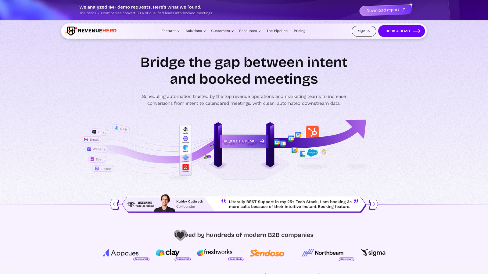 Screenshot of RevenueHero website
