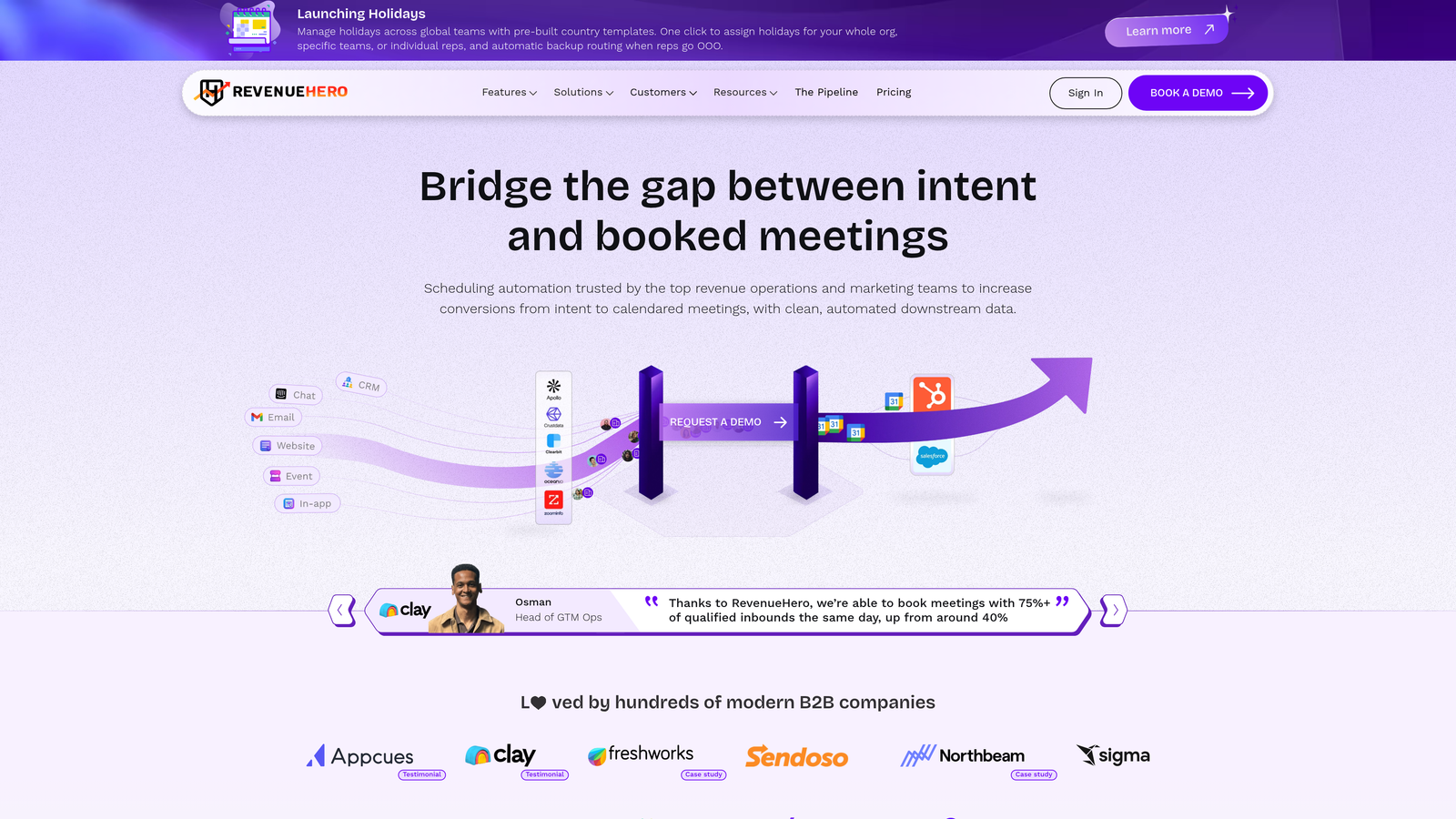 Screenshot of RevenueHero website