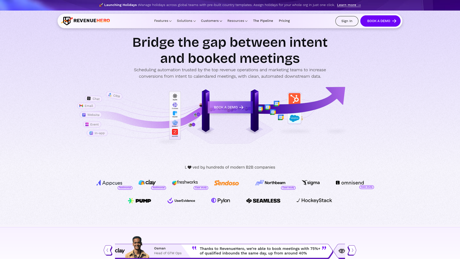 Screenshot of RevenueHero website