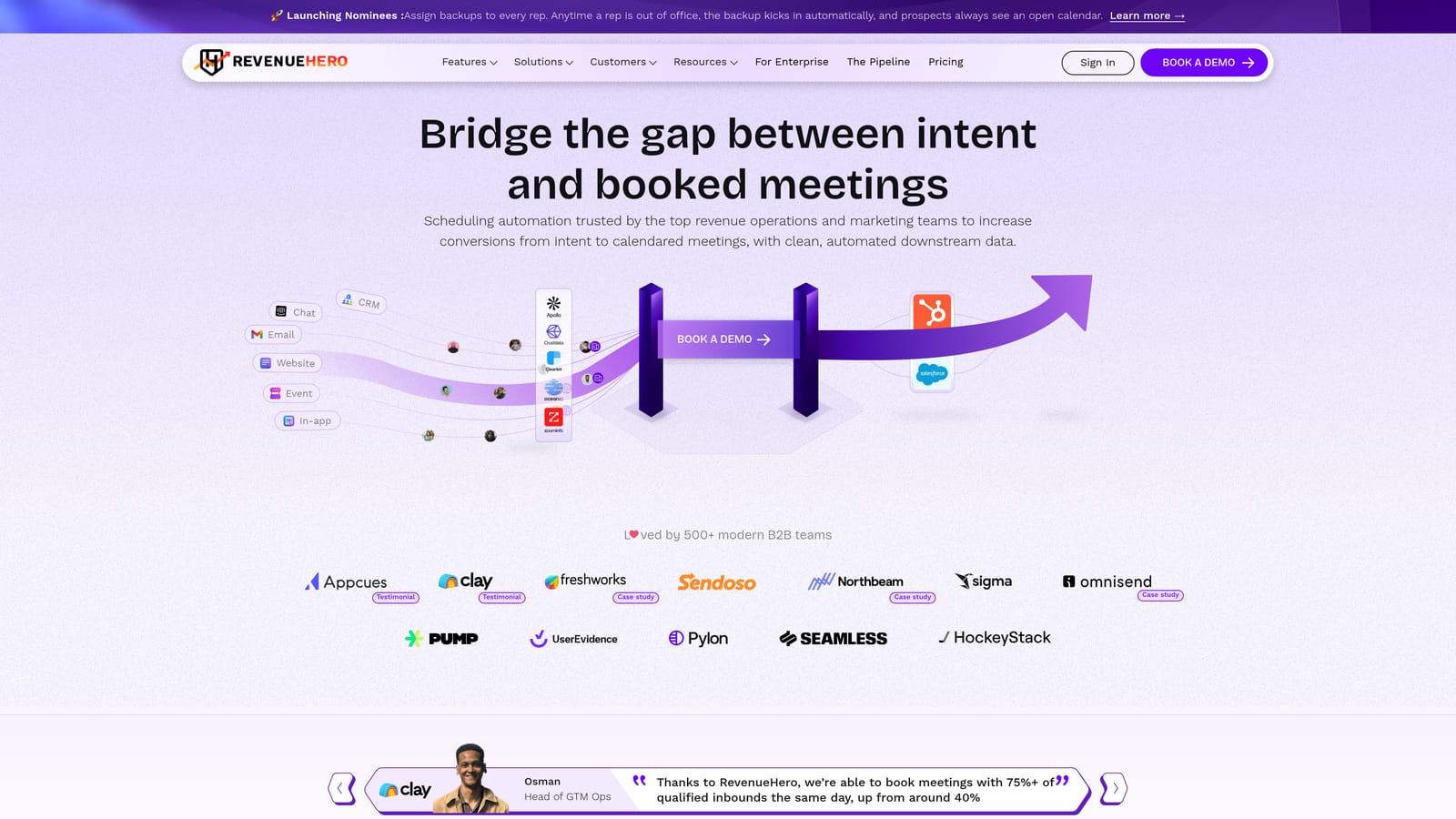 Screenshot of RevenueHero website
