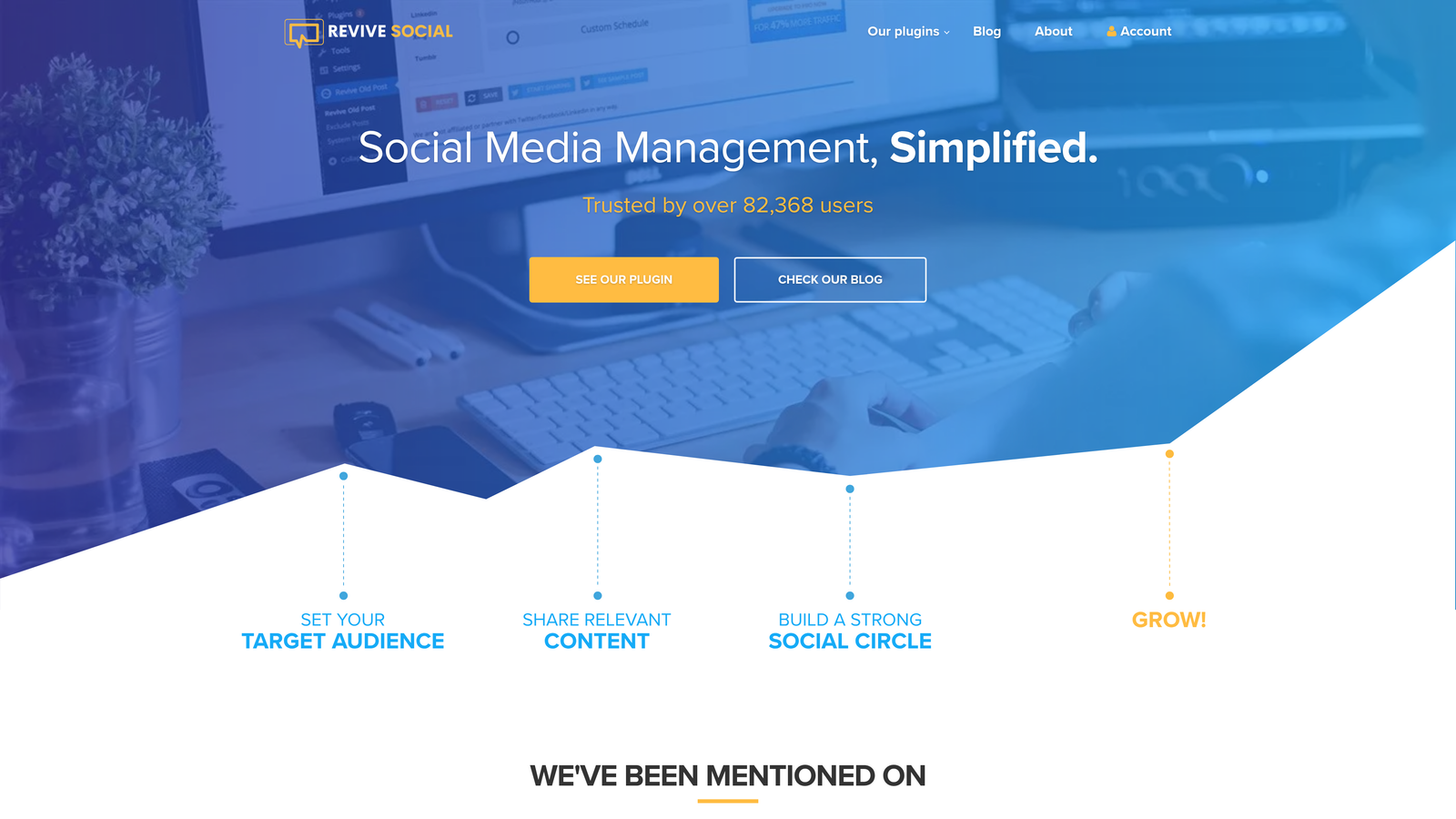 Screenshot of Revive Old Posts website