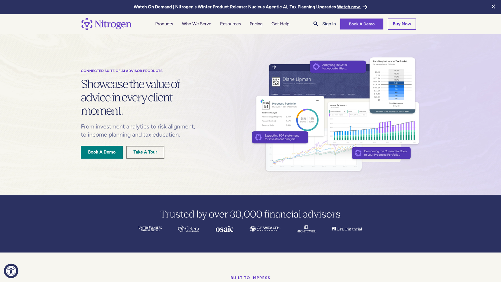 Screenshot of Riskalyze website