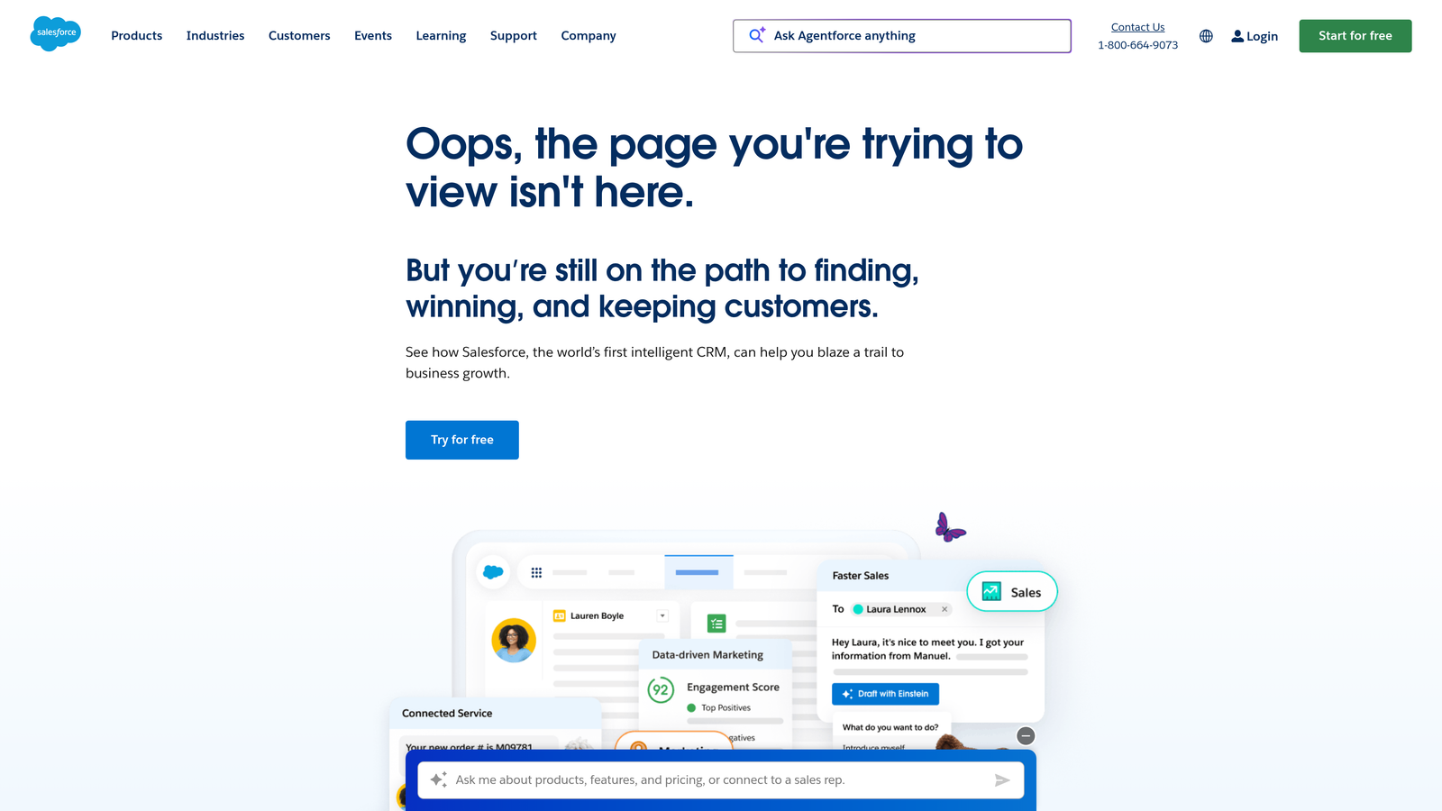Screenshot of Salesforce Einstein Lead Scoring website