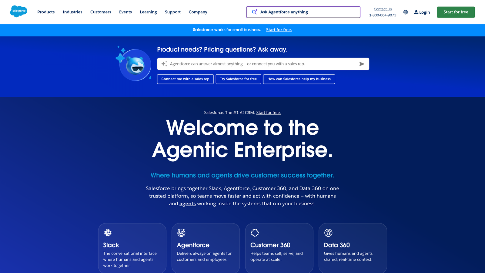 Screenshot of Salesforce Marketing Cloud website