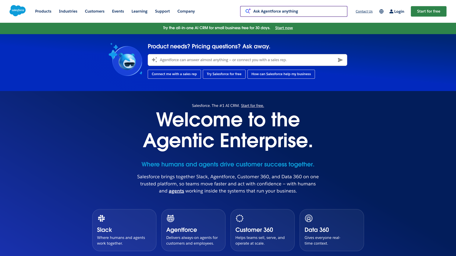 Screenshot of Salesforce Service Analytics website