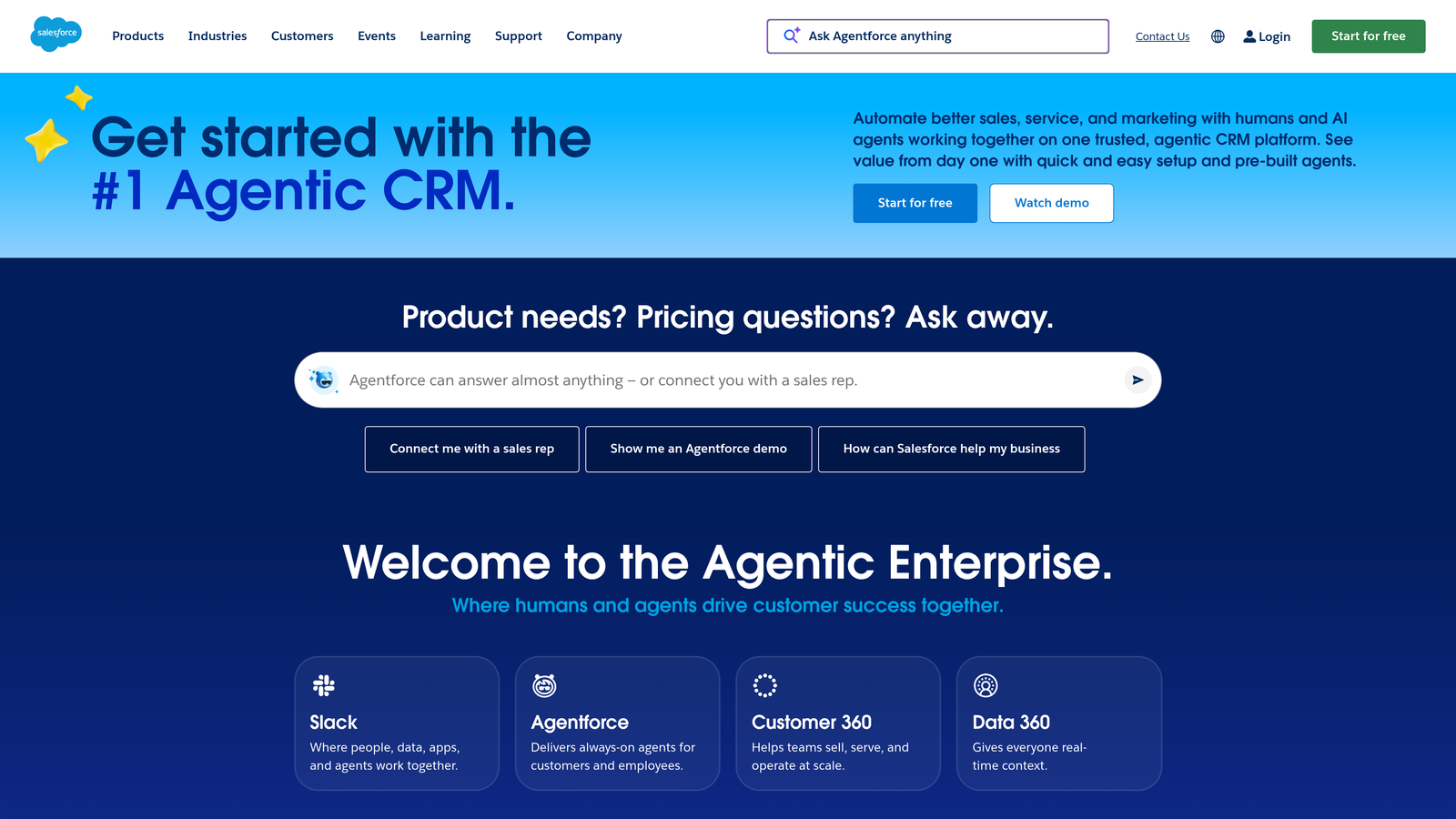 Screenshot of Salesforce Web-to-Lead website