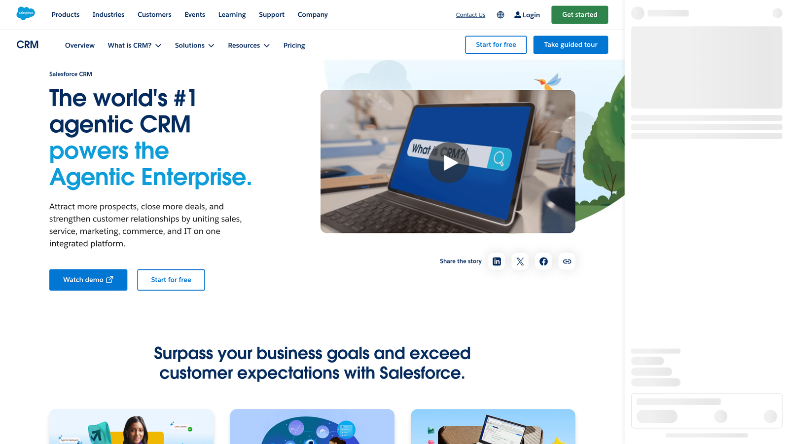 Screenshot of Salesforce Web-to-Lead website
