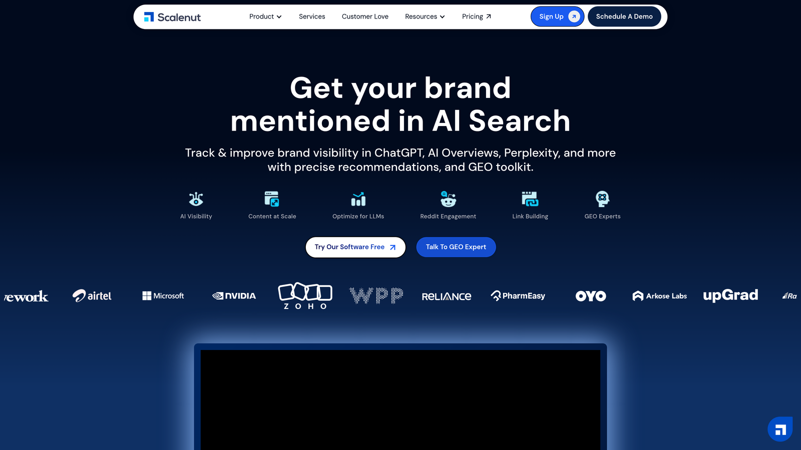 Screenshot of Scalenut website