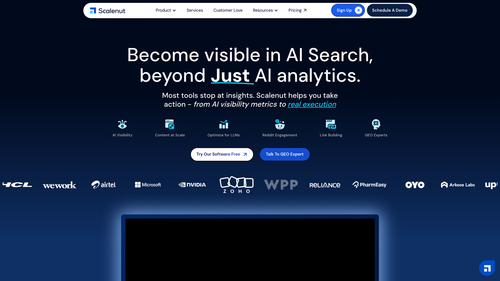 Screenshot of Scalenut website