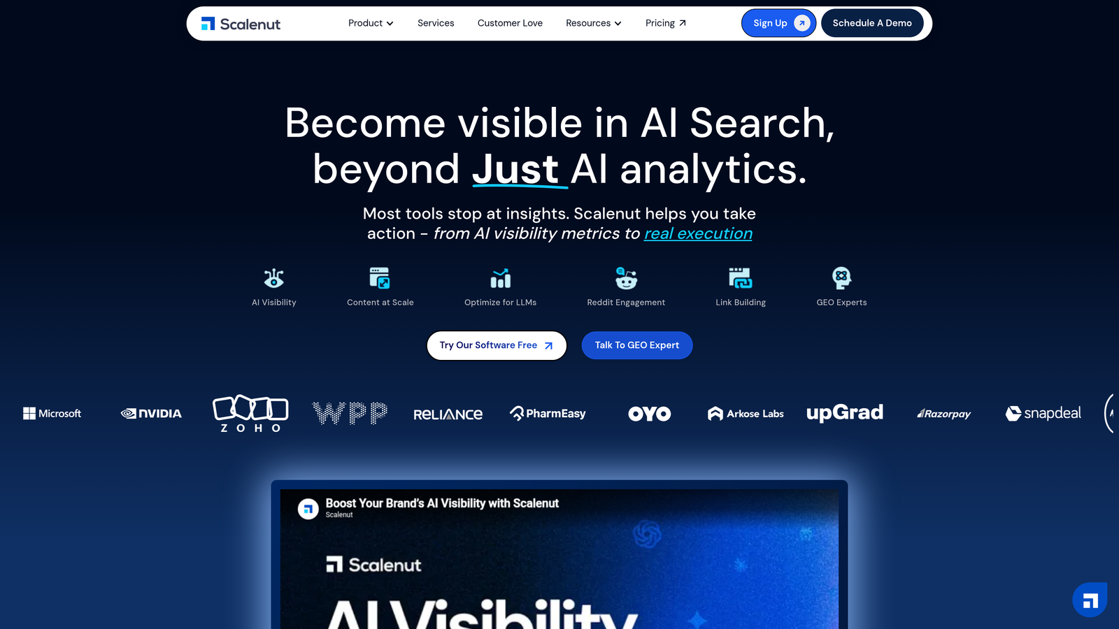Screenshot of Scalenut website