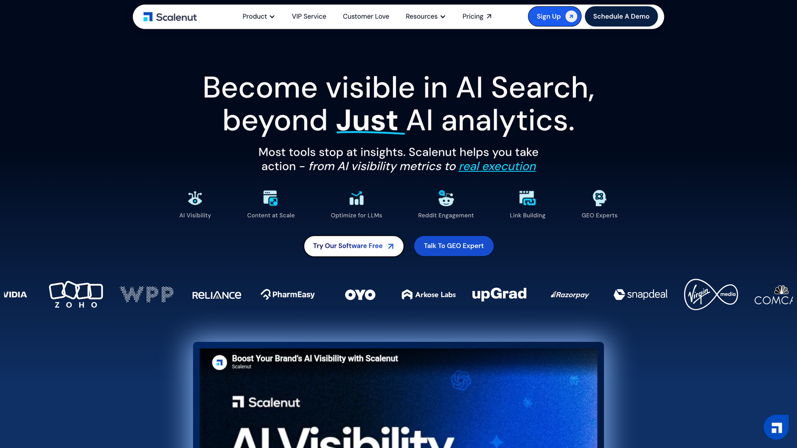 Screenshot of Scalenut website