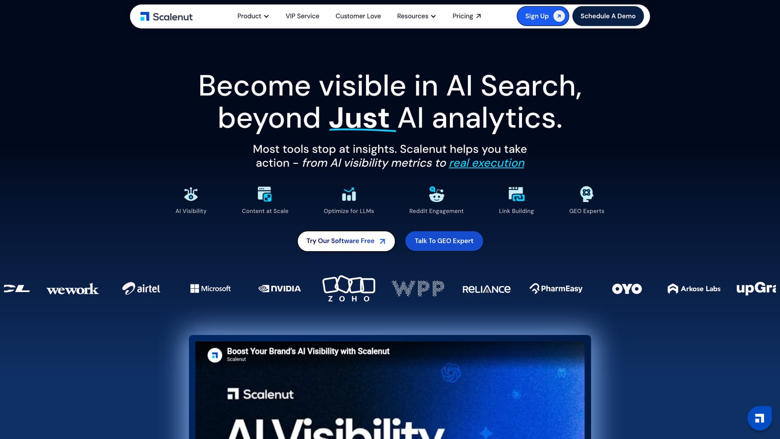 Screenshot of Scalenut website