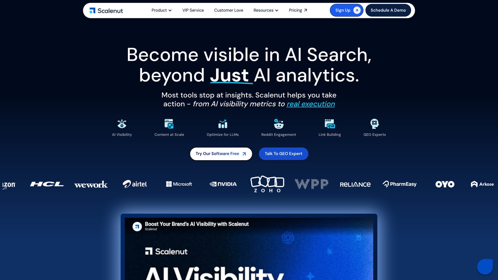 Screenshot of Scalenut website